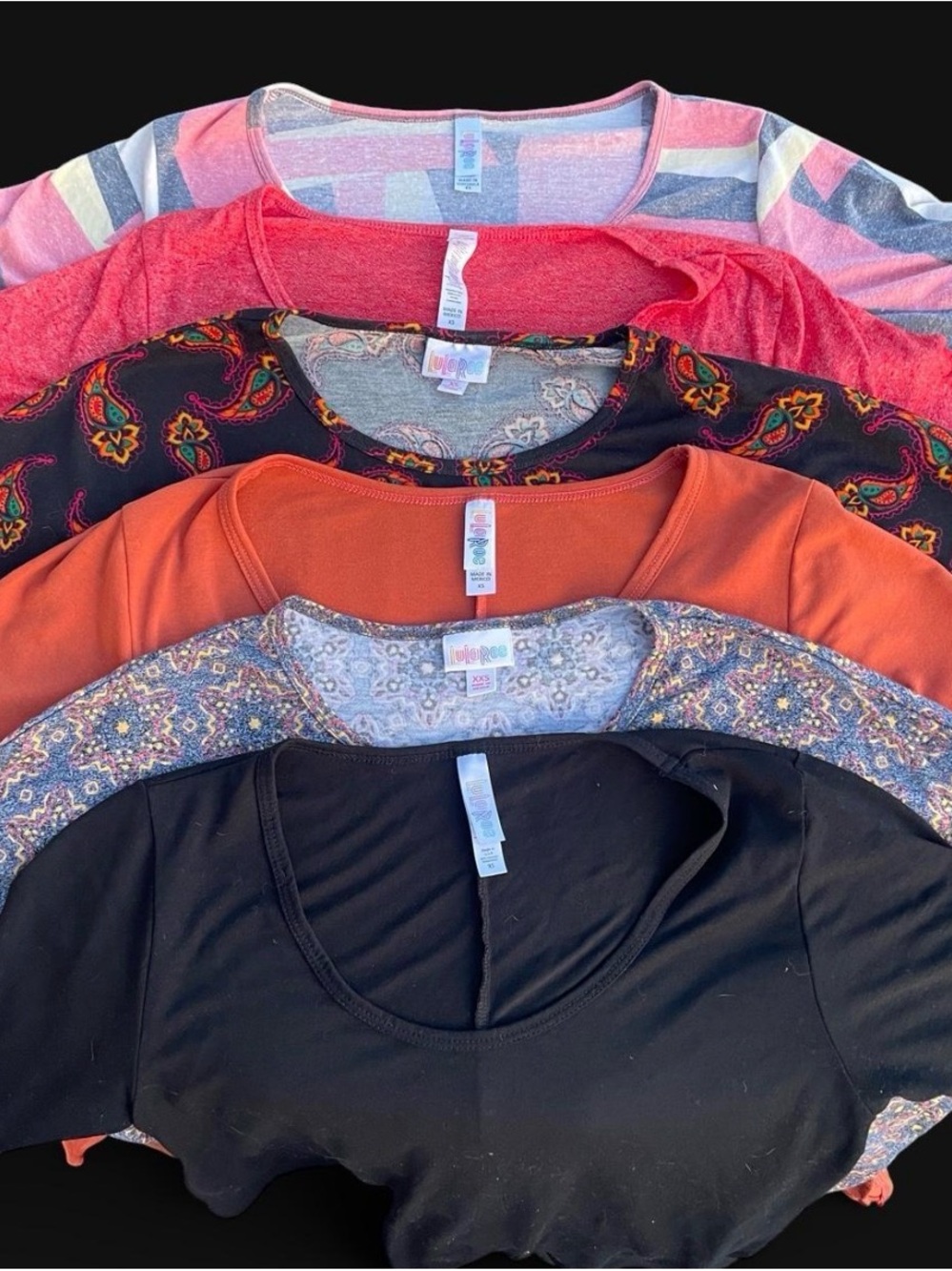 LuLaRoe Women's 6 pack reseller bundle Sleeve Tees